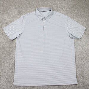 Maelreg Performance Polo Shirt Mens XL Gray/White Short Sleeve‎ Golf Pullover